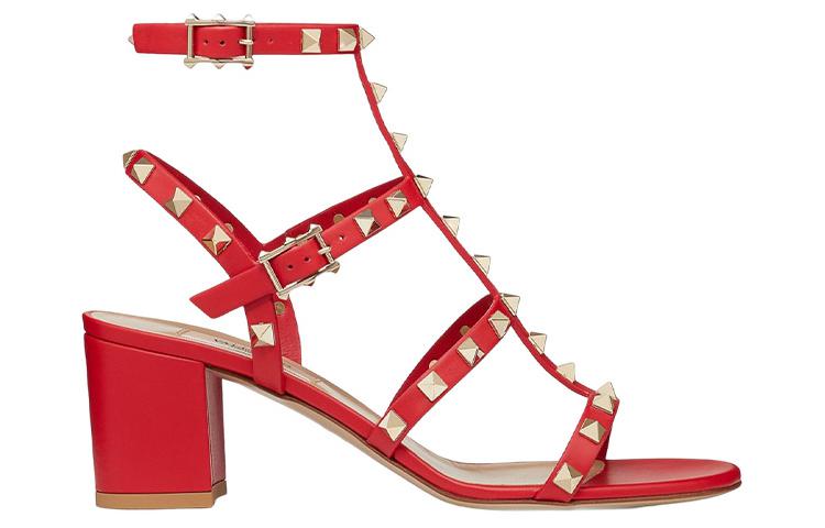 Order (W) Sandal Kulit Merah Valentino Garavani Rockstud Tali Ankle SW2S0491VBPJU5