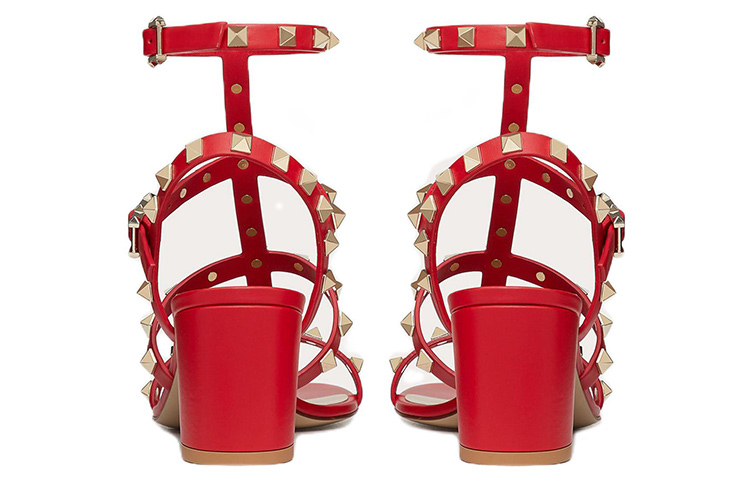 Purchase (W) Sandal Kulit Merah Valentino Garavani Rockstud Tali Ankle SW2S0491VBPJU5