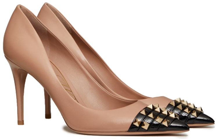 Order (W) Valentino Garavani Rockstud Alcove 'Cinnamon Pink Black' Wanita WW0S0DF8YGDMK0