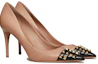 Order (W) Valentino Garavani Rockstud Alcove 'Cinnamon Pink Black' Wanita WW0S0DF8YGDMK0