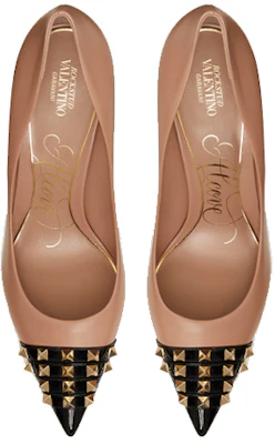 (W) Valentino Garavani Rockstud Alcove 'Cinnamon Pink Black' Wanita WW0S0DF8YGDMK0 Lookbook (W) Valentino Garavani Rockstud Alcove 'Cinnamon Pink Black' Wanita WW0S0DF8YGDMK0
