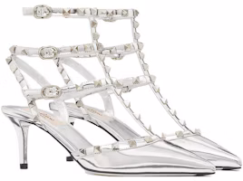 Order (W) Valentino Garavani Rockstud Correa Tobillo 'Plata' 3W2S0375WRPS13