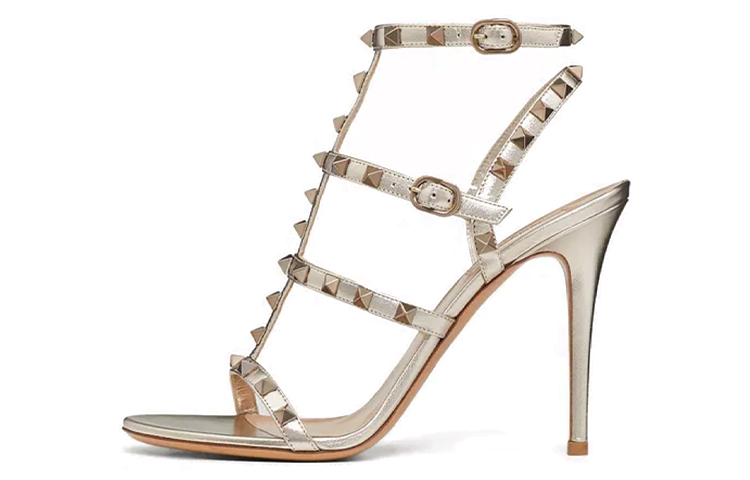 (Women) Valentino Garavani Rockstud Ankle Strap Pump 'Gold' WW2S0A27JXHS69