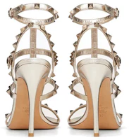 Shop 華倫天奴 Valentino 牛皮 搭扣鉚釘裝飾 細跟高跟鞋 女款 金色