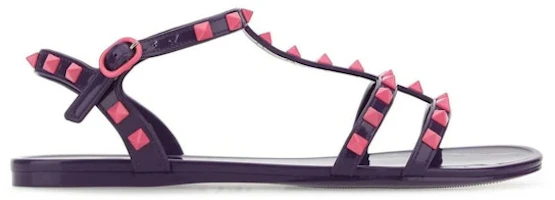 (Women) Valentino Garavani Rockstud Ankle Strap Sandals Purple Pink XW2S0H38TPJ239 (Women) Valentino Garavani Rockstud Ankle Strap Sandals Purple Pink XW2S0H38TPJ239