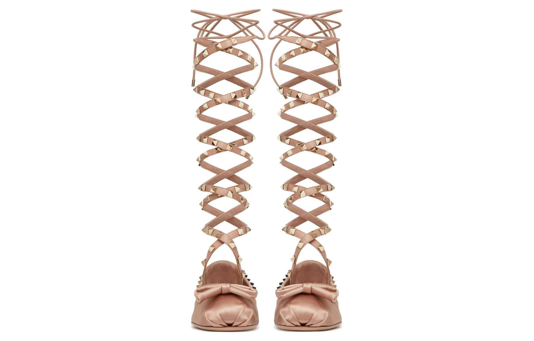 (W) Valentino Garavani Rockstud Ballerinas Beige 圖 4