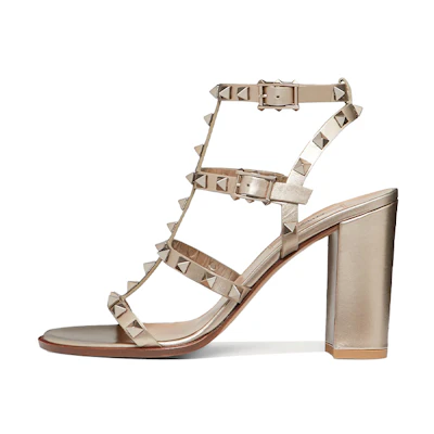 (W) Valentino Garavani Rockstud High-Heeled Sandals 'Nude Pink'
