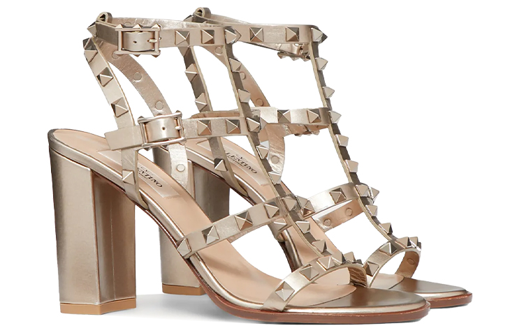 (W) Valentino Garavani Rockstud High-Heeled Sandals 'Nude Pink' 圖 2