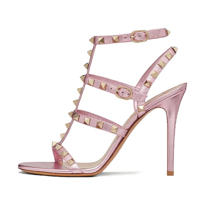 (W) Valentino Garavani Rockstud High Heel Sandals 'Pink'