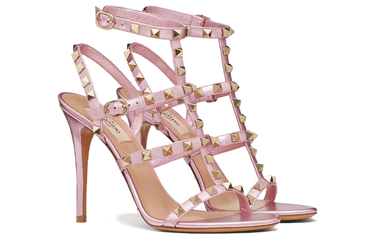 (W) Valentino Garavani Rockstud High Heel Sandals 'Pink' 圖 2
