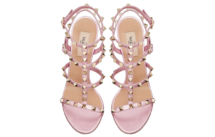 (W) Valentino Garavani Rockstud High Heel Sandals 'Pink' 圖 4