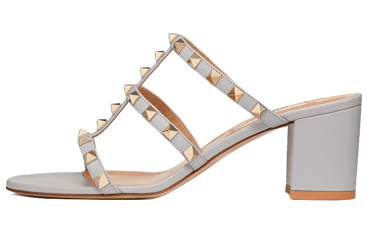 (W) Valentino Garavani Rockstud High-Heel Slides 'Mist Blue'