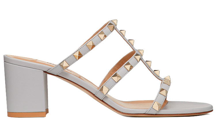 (W) Valentino Garavani Rockstud High-Heel Slides 'Mist Blue' 圖 2