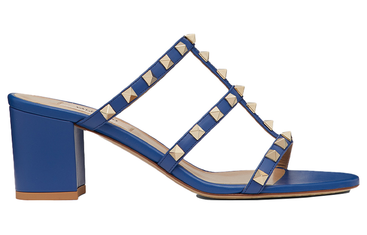 (W) Valentino Garavani Rockstud High Heel Slides 'Blue' 圖 2
