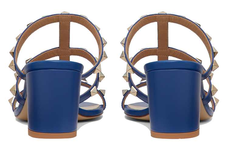 (W) Valentino Garavani Rockstud High Heel Slides 'Blue' 圖 4
