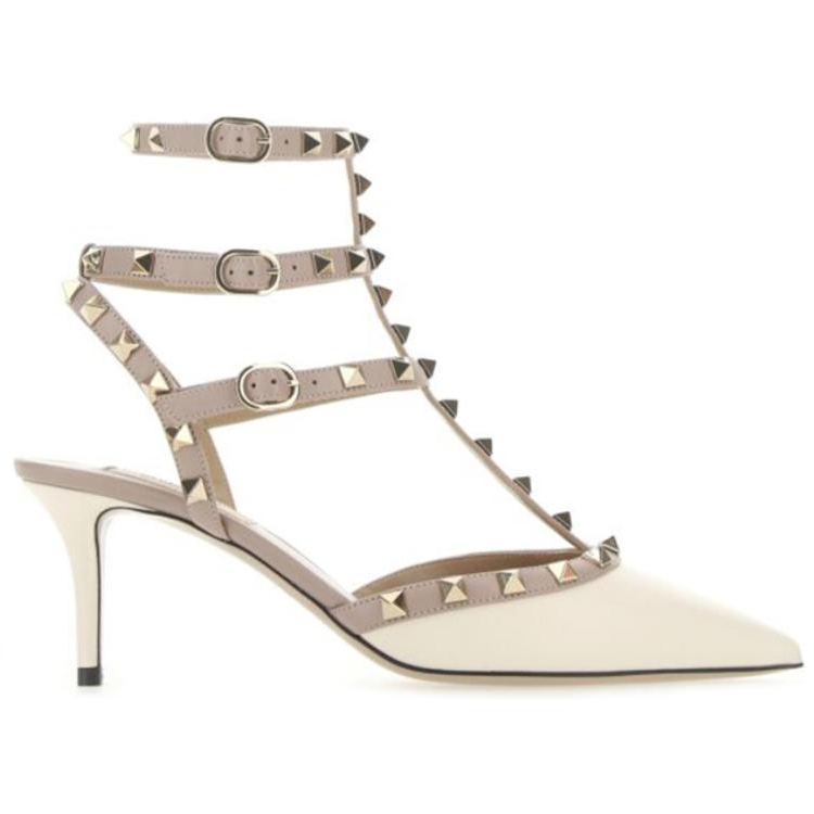 (W) Valentino Garavani Rockstud High Heels 'Apricot White' 圖 2