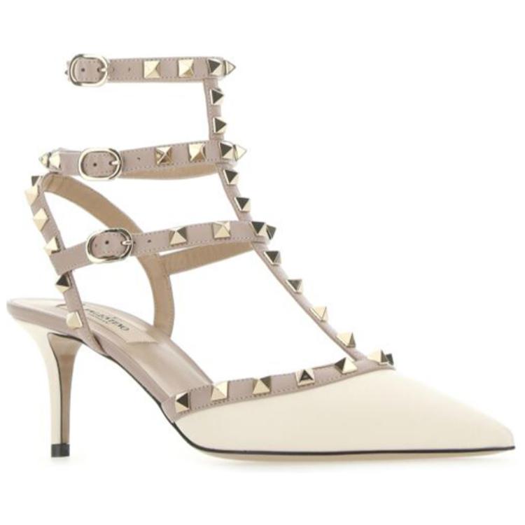(W) Valentino Garavani Rockstud High Heels 'Apricot White' 圖 3