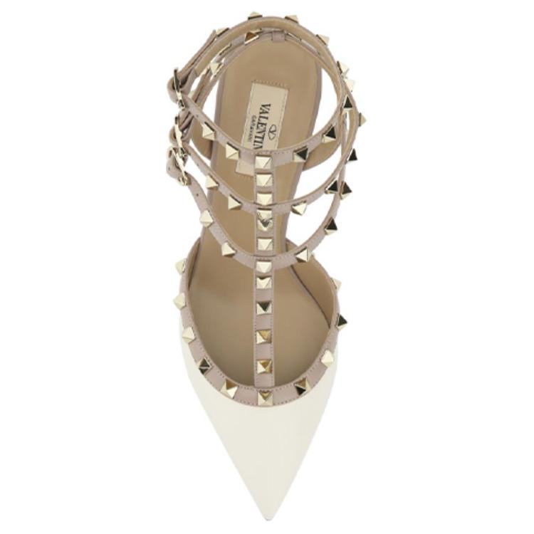 (W) Valentino Garavani Rockstud High Heels 'Apricot White' 圖 5