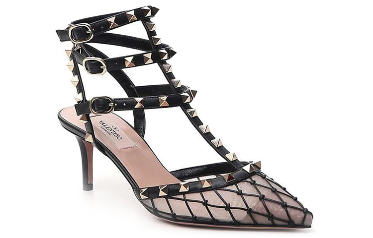(W) Valentino Garavani Rockstud High Heels 'Black Cage' 圖 2