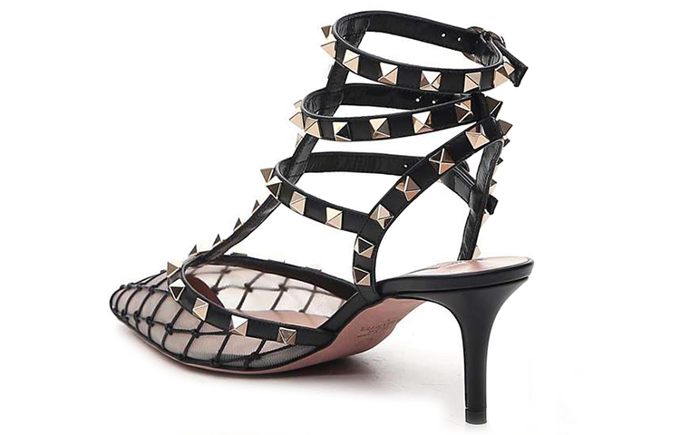 (W) Valentino Garavani Rockstud High Heels 'Black Cage' 圖 3