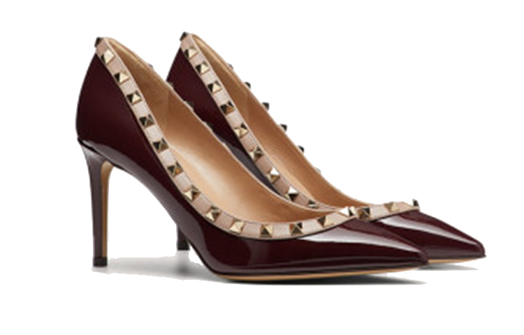 (W) Valentino Garavani Rockstud High Heels 'Red Patent Leather Pointed Toe' 圖 3