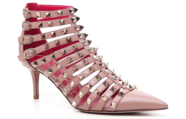 (W) Valentino Garavani Rockstud Patent High Heel 'Pink' 圖 3