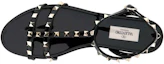 Shop Valentino 華倫天奴 Garavani Rockstud 綁帶涼鞋 女款 黑色