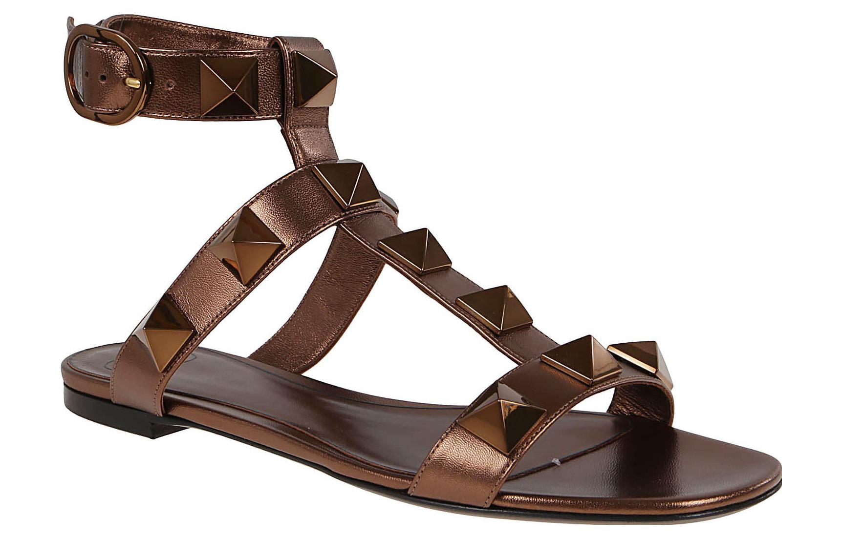 (W) Valentino Garavani Rockstud Slide 'Bronze' 圖 2