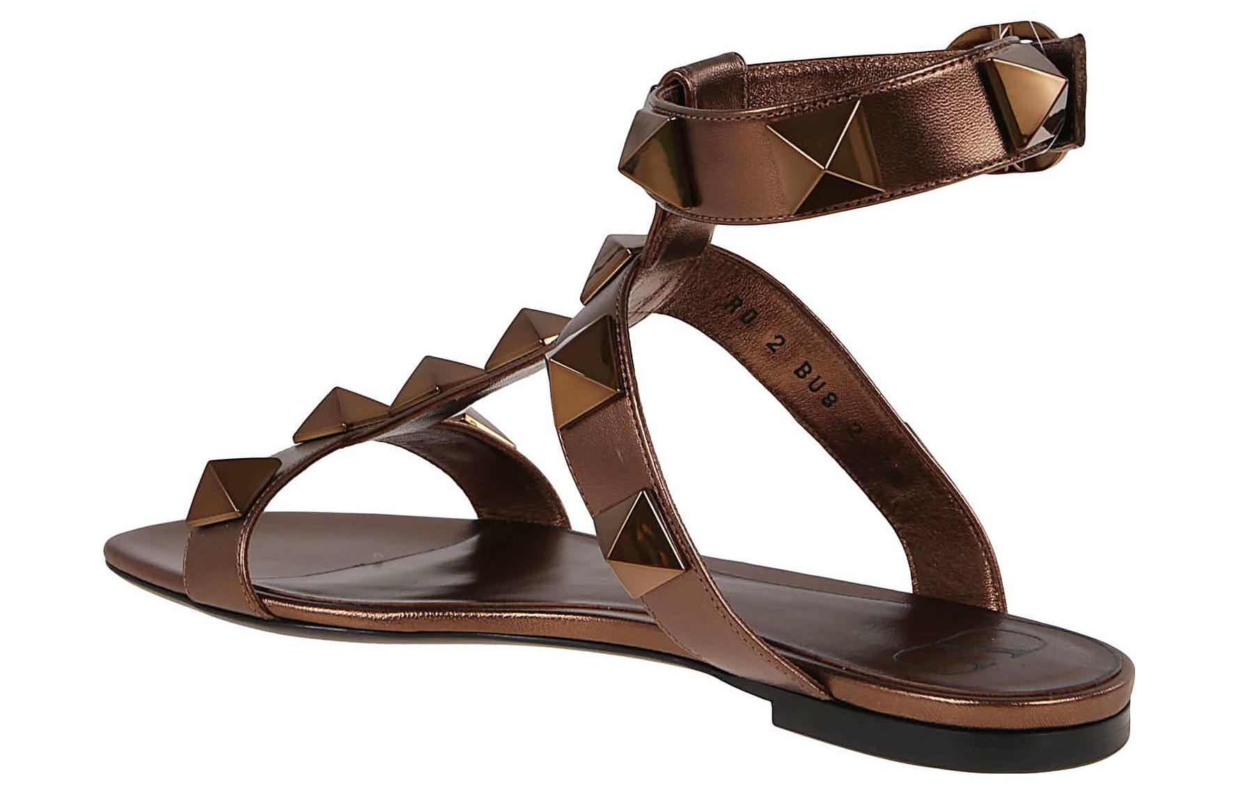 (W) Valentino Garavani Rockstud Slide 'Bronze' 圖 4