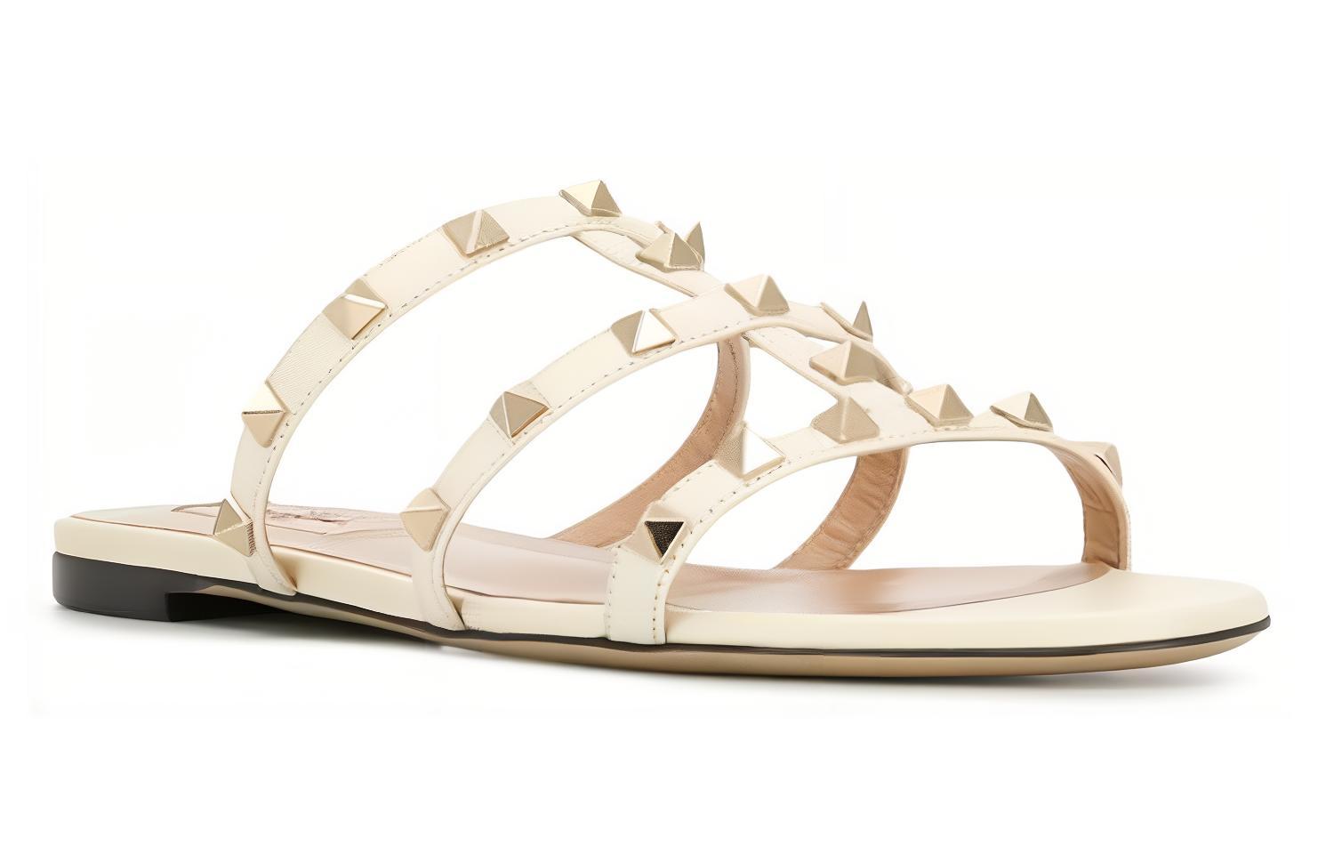 (W) Valentino Garavani Rockstud Slide 'White' 圖 3