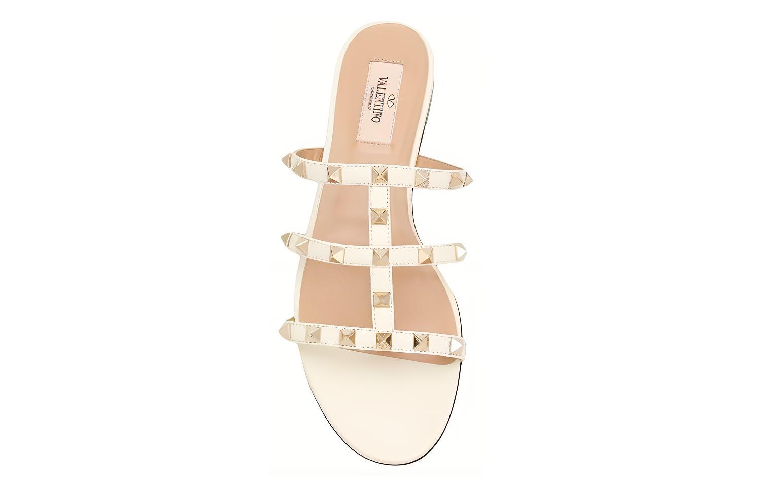 (W) Valentino Garavani Rockstud Slide 'White' 圖 4