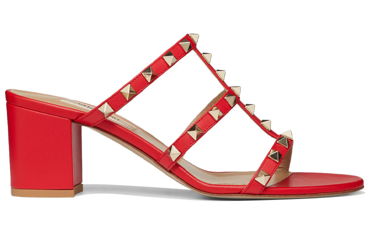 (W) Valentino Garavani Rockstud Slides 'Red' 圖 2