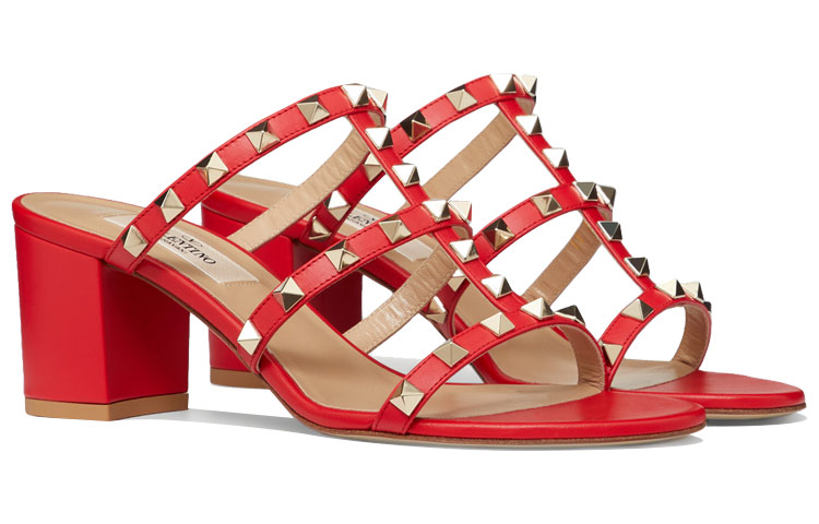 (W) Valentino Garavani Rockstud Slides 'Red' 圖 3