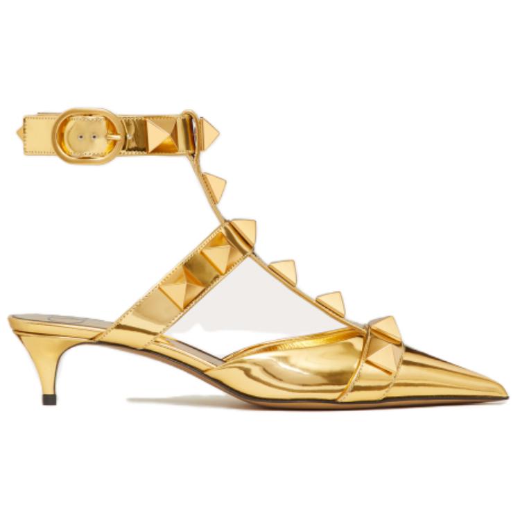 (W) Valentino Garavani Roman Stud 'Gold Buckle Stiletto' 圖 2