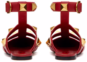 Purchase (W) Valentino Garavani Bailarinas Bajas Rojo Piel de Ternera Stud Roman VW0S0BY5ZWM0RO