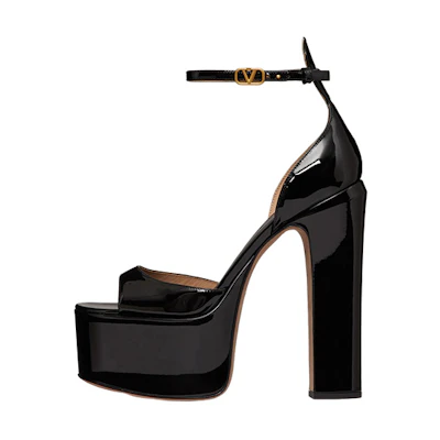 (W) Valentino Garavani Tan-Go 'Black Patent Leather Platform'