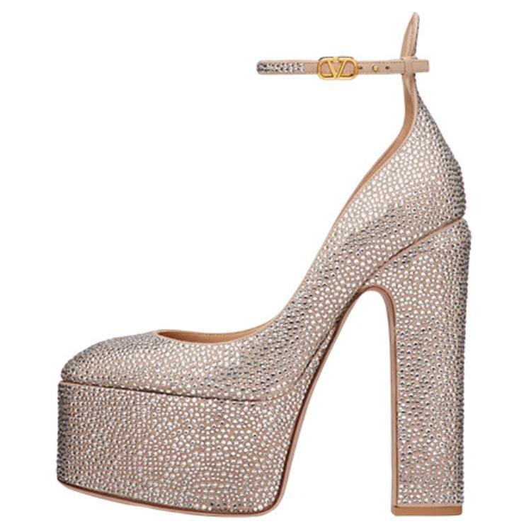 (W) Valentino Garavani Tan-Go 'Crystal Rose'