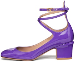 (Women) Valentino Garavani Tan-Go Patent Leather Pumps Purple 2W2S0FW5VNEN2A (Women) Valentino Garavani Tan-Go Patent Leather Pumps Purple 2W2S0FW5VNEN2A