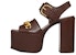 (Women) Valentino Garavani V Chain-Linked Platform Sandals Brown 2W2S0GF9YZXKG8