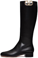 (Women) Valentino Garavani Vlogo High-Top Boots 'Black Side-Zip' 2W2S0FT9WUI0NO (Women) Valentino Garavani Vlogo High-Top Boots 'Black Side-Zip' 2W2S0FT9WUI0NO