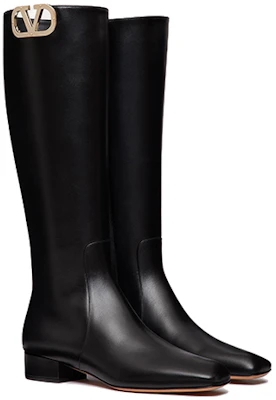 (W) Botas Altas Valentino Garavani Vlogo 'Negro con Cremallera Lateral' 2W2S0FT9WUI0NO Lookbook (W) Botas Altas Valentino Garavani Vlogo 'Negro con Cremallera Lateral' 2W2S0FT9WUI0NO