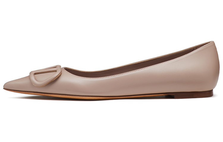 (W) Valentino Garavani VLogo Signature Ballet Flats 'Pink Calfskin'
