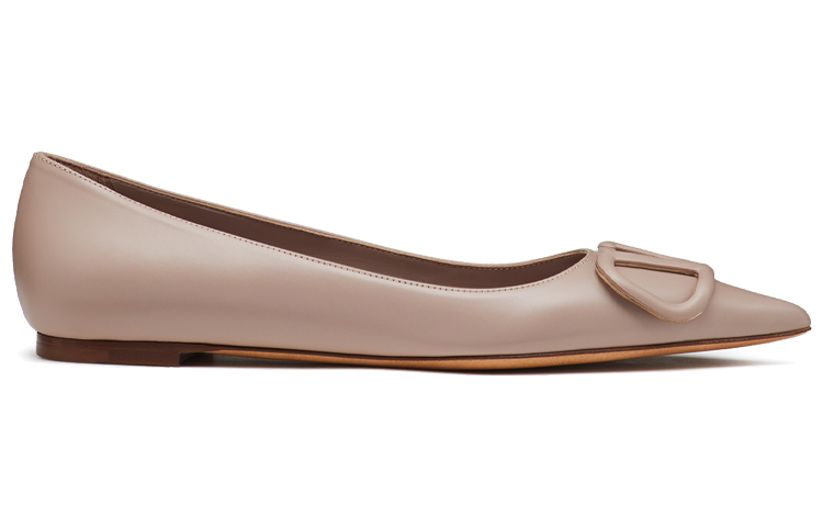 (W) Valentino Garavani VLogo Signature Ballet Flats 'Pink Calfskin' 圖 2