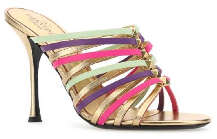(W) Valentino High-Heel Slide Sandal 'Gold Fashion' 圖 3
