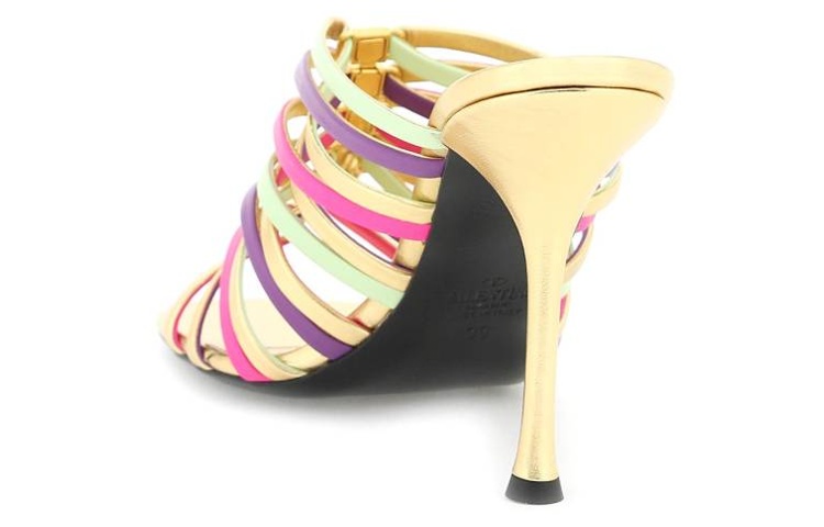 (W) Valentino High-Heel Slide Sandal 'Gold Fashion' 圖 4