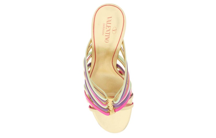 (W) Valentino High-Heel Slide Sandal 'Gold Fashion' 圖 5