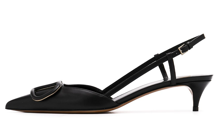 (Women) Valentino High-Heeled Pump 'Black Leather' WW2S0Q70MZF0NO