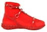 Order (W) Valentino Kasut Bertutup Tinggi Knit 'Slip-On Merah' Bernafas QW2S0F82PBH0RO