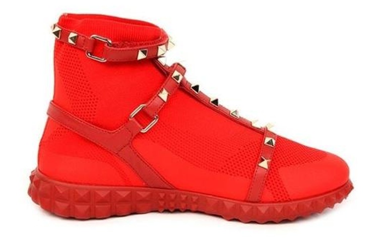 Order (Women) Valentino High-Top Knit 'Red Breathable Slip-On' QW2S0F82PBH0RO