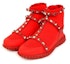 Lookbook (W) Valentino Kasut Bertutup Tinggi Knit 'Slip-On Merah' Bernafas QW2S0F82PBH0RO